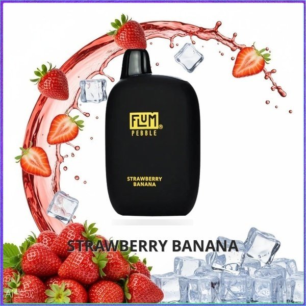 FLUM_Strawberry_Banana Flum Pebble - Strawberry Banana