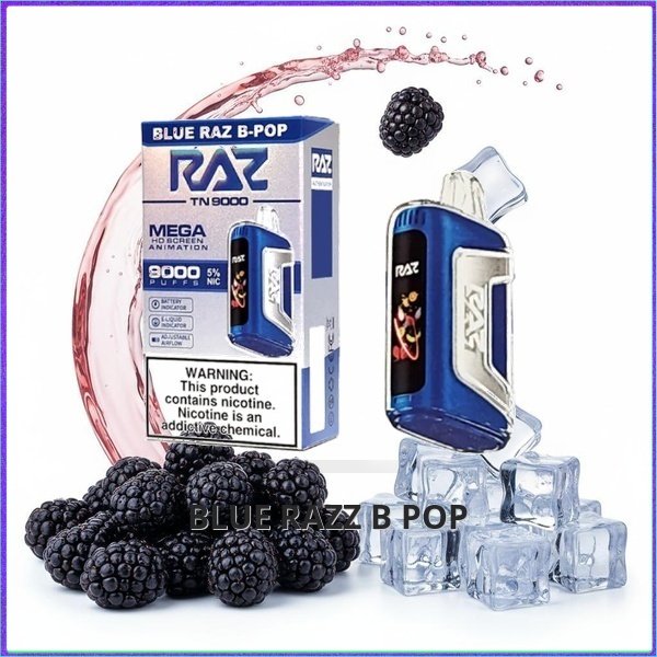 TN9000_Blue_Razz_B_Pop Raz TN9000 - Blue Razz Ice