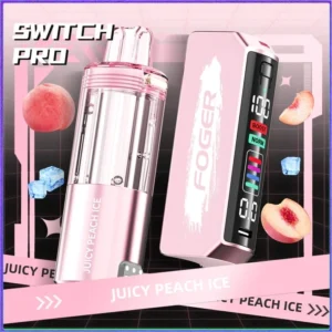 juicy-peach-ice-foger-switch-pro-30k-puffs-disposable-vape Juicy Peach Ice Foger Switch Pro Kit 30K Puffs